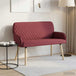 Linen Fabric 2 Seater Sofa 115cm Wide With Wooden Legs - Vantage Home