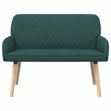 Linen Fabric 2 Seater Sofa 115cm Wide With Wooden Legs - Vantage Home