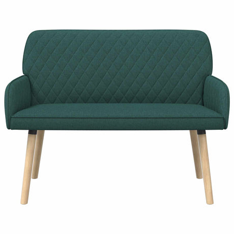 Linen Fabric 2 Seater Sofa 115cm Wide With Wooden Legs - Vantage Home