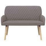 Linen Fabric 2 Seater Sofa 115cm Wide With Wooden Legs - Vantage Home