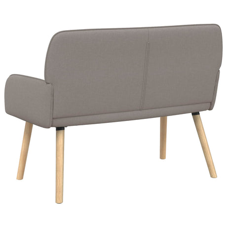 Linen Fabric 2 Seater Sofa 115cm Wide With Wooden Legs - Vantage Home