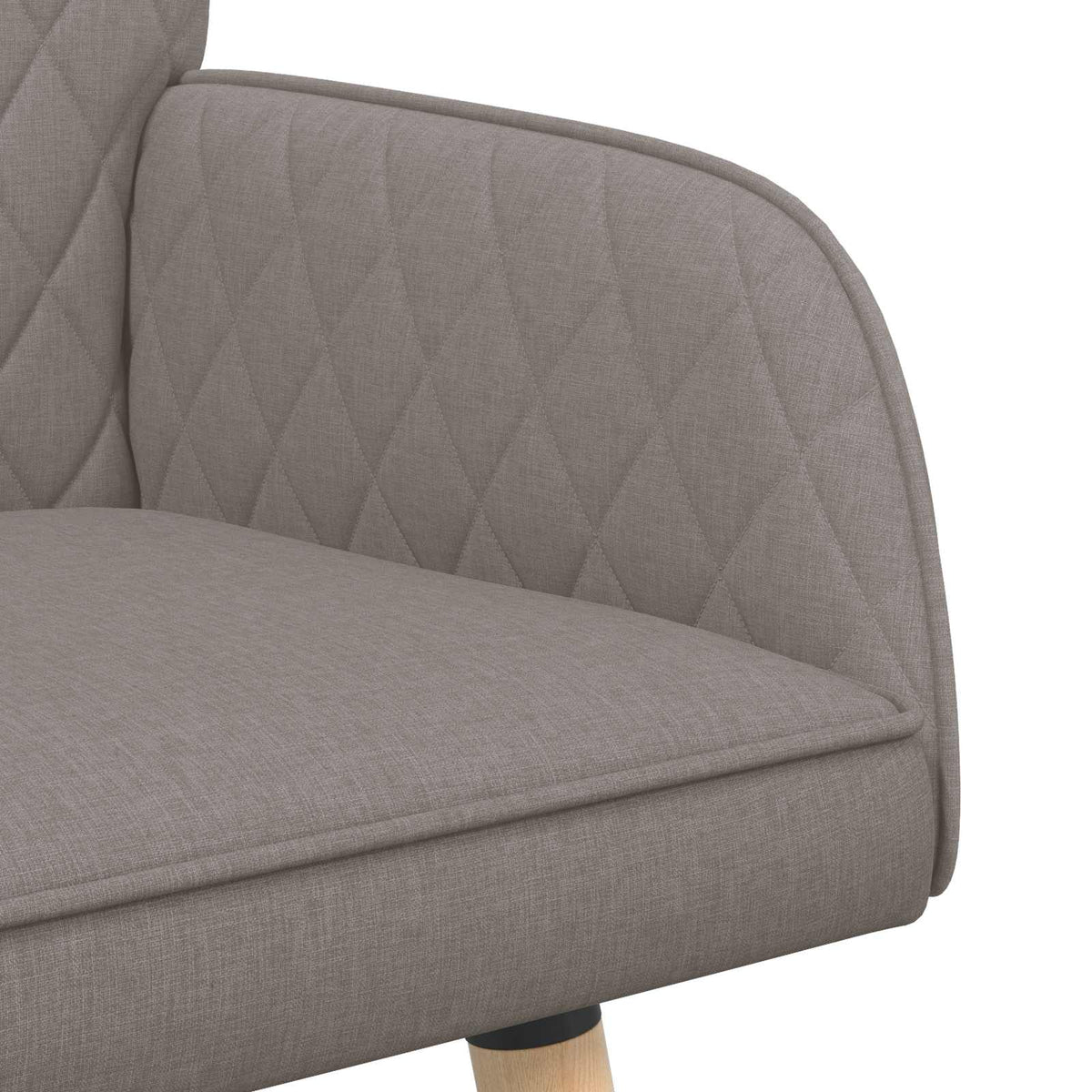 Linen Fabric 2 Seater Sofa 115cm Wide With Wooden Legs - Vantage Home