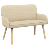 Linen Fabric 2 Seater Sofa 115cm Wide With Wooden Legs - Vantage Home