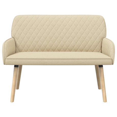 Linen Fabric 2 Seater Sofa 115cm Wide With Wooden Legs - Vantage Home
