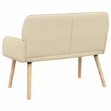 Linen Fabric 2 Seater Sofa 115cm Wide With Wooden Legs - Vantage Home