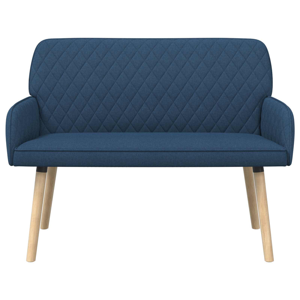 Linen Fabric 2 Seater Sofa 115cm Wide With Wooden Legs - Vantage Home