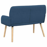 Linen Fabric 2 Seater Sofa 115cm Wide With Wooden Legs - Vantage Home
