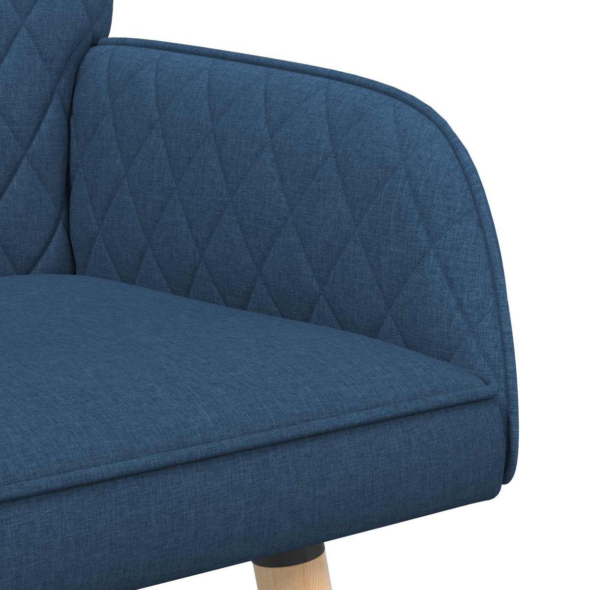 Linen Fabric 2 Seater Sofa 115cm Wide With Wooden Legs - Vantage Home