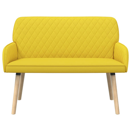 Linen Fabric 2 Seater Sofa 115cm Wide With Wooden Legs - Vantage Home