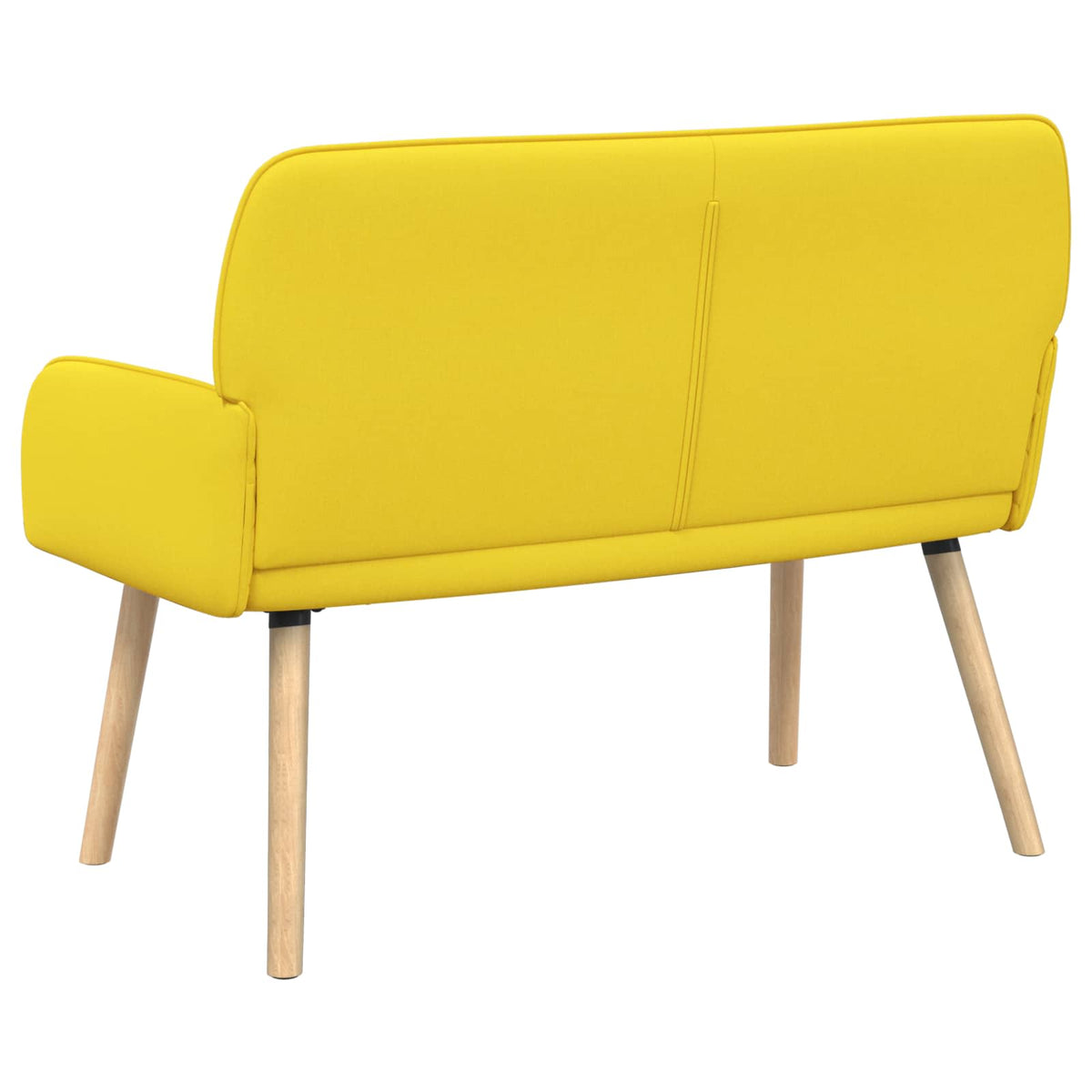 Linen Fabric 2 Seater Sofa 115cm Wide With Wooden Legs - Vantage Home