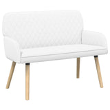 Linen Fabric 2 Seater Sofa 115cm Wide With Wooden Legs - Vantage Home
