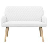 Linen Fabric 2 Seater Sofa 115cm Wide With Wooden Legs - Vantage Home