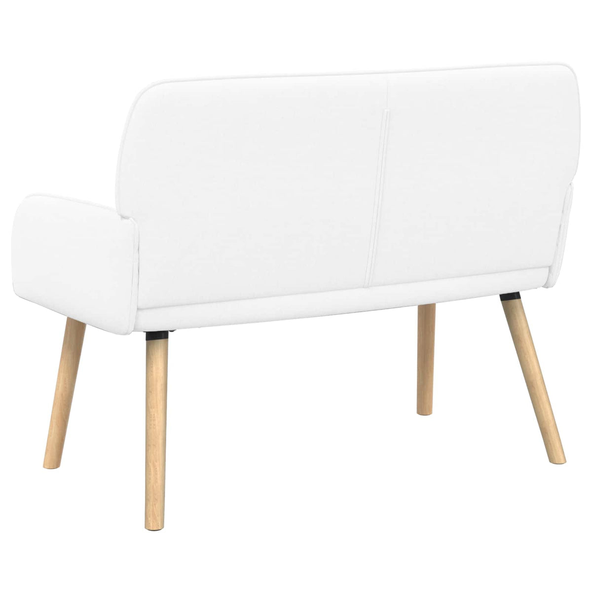 Linen Fabric 2 Seater Sofa 115cm Wide With Wooden Legs - Vantage Home