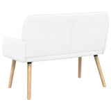 Linen Fabric 2 Seater Sofa 115cm Wide With Wooden Legs - Vantage Home