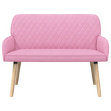 Linen Fabric 2 Seater Sofa 115cm Wide With Wooden Legs - Vantage Home