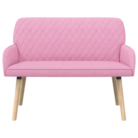 Linen Fabric 2 Seater Sofa 115cm Wide With Wooden Legs - Vantage Home