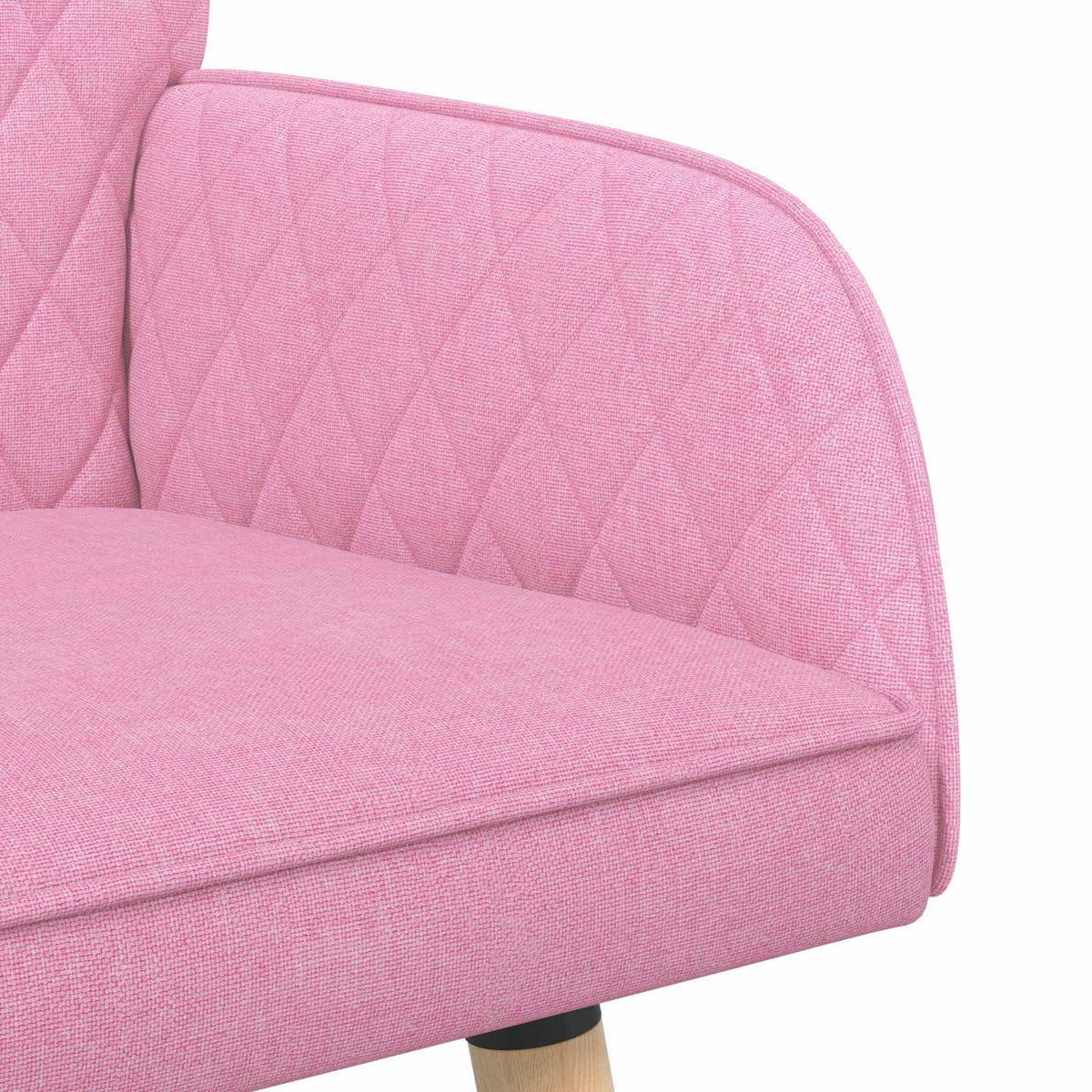 Linen Fabric 2 Seater Sofa 115cm Wide With Wooden Legs - Vantage Home