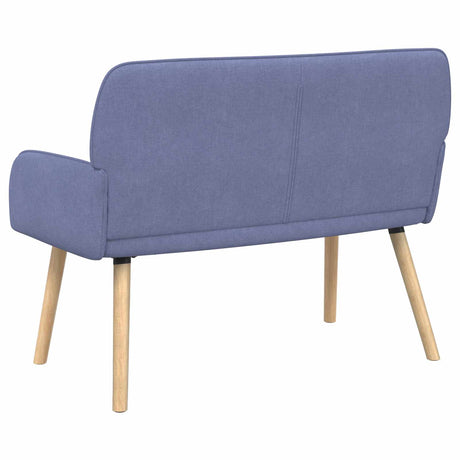 Linen Fabric 2 Seater Sofa 115cm Wide With Wooden Legs - Vantage Home