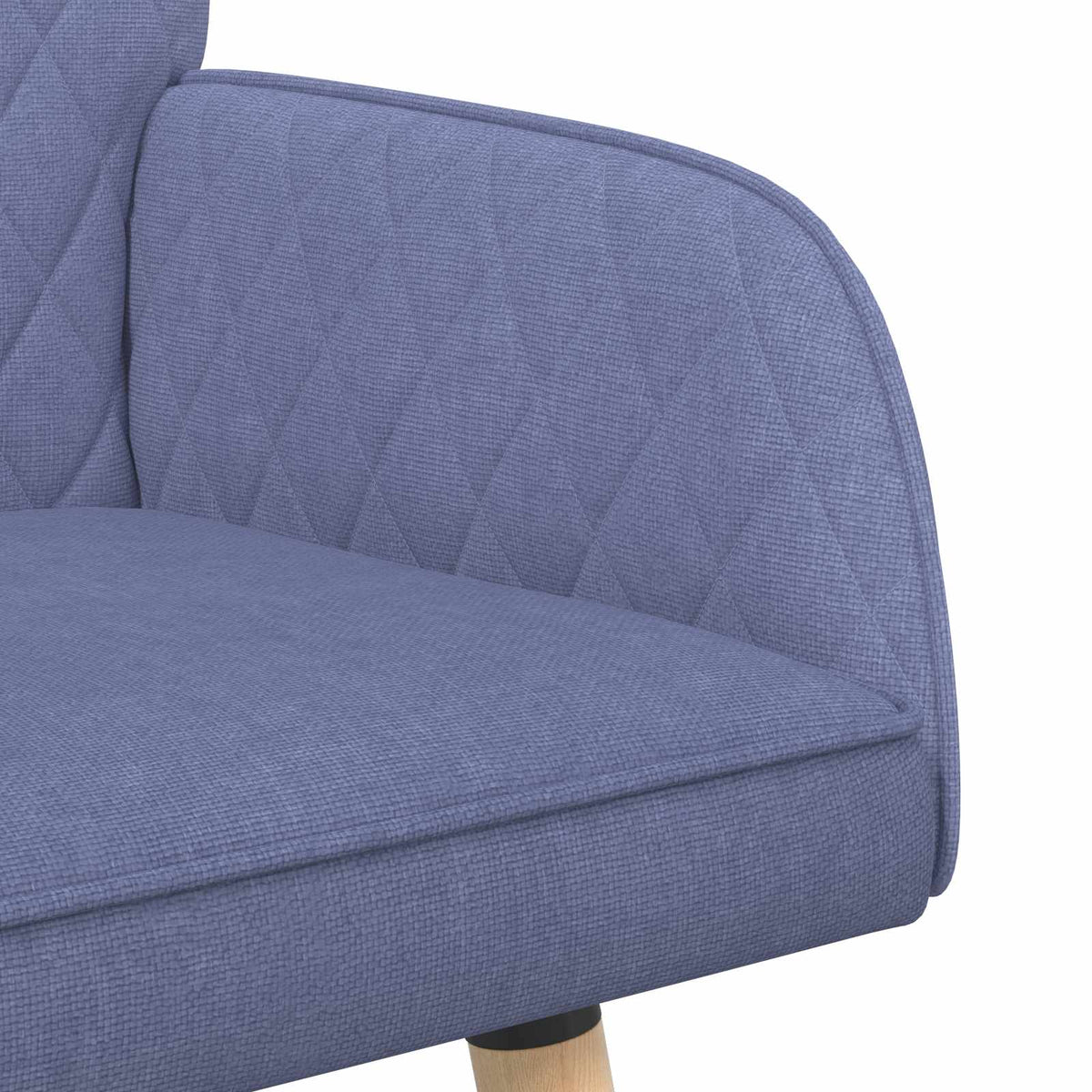 Linen Fabric 2 Seater Sofa 115cm Wide With Wooden Legs - Vantage Home
