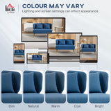 Linen Fabric 2 Seater Sofa 117cm Wide With Metal Legs - Velmora