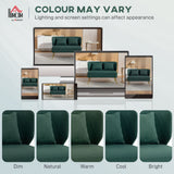 Linen Fabric 2 Seater Sofa 117cm Wide With Metal Legs - Velmora