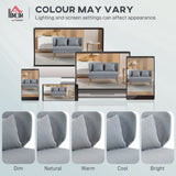Linen Fabric 2 Seater Sofa 117cm Wide With Metal Legs - Velmora