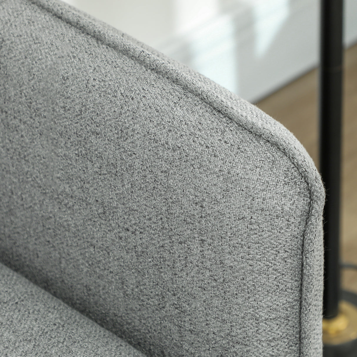 Linen Fabric 2 Seater Sofa 139cm Wide With Steel Legs - Velmora