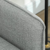 Linen Fabric 2 Seater Sofa 139cm Wide With Steel Legs - Velmora