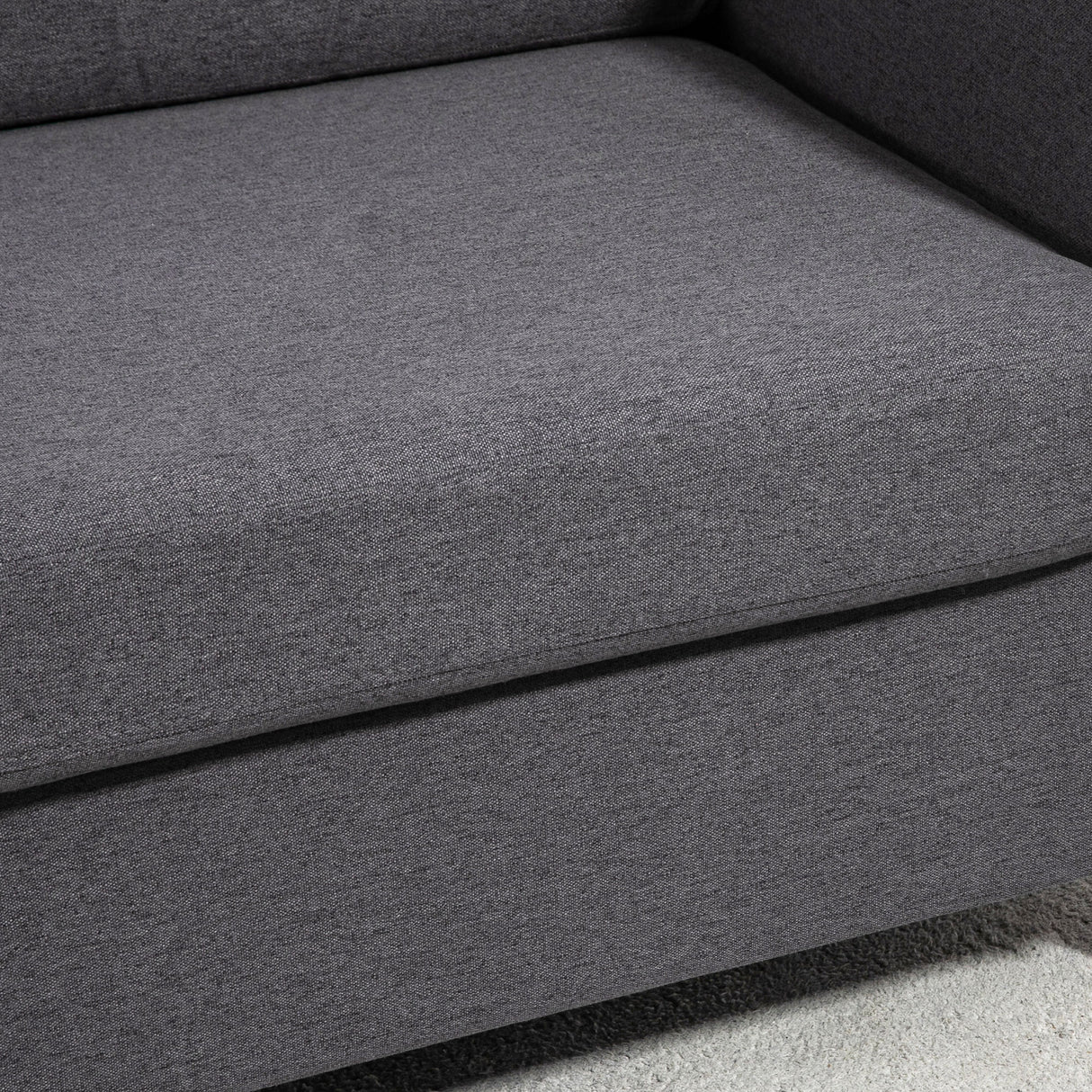 Linen Fabric 2 Seater Sofa 141cm Wide With Wooden Legs - Velmora