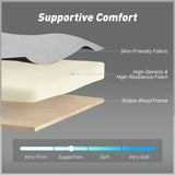 Linen Fabric 2 Seater Sofa Bed 158cm Wide With 2 Pillows - Velmora