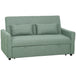 Linen Fabric 2 Seater Sofa Bed 158cm Wide With 2 Pillows - Velmora