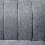 Linen Fabric 3 Seater Sofa Bed 173cm Wide With Wooden Legs - Velmora