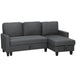 Linen Fabric 3 Seater Sofa Bed 197cm Wide With Storage - Velmora