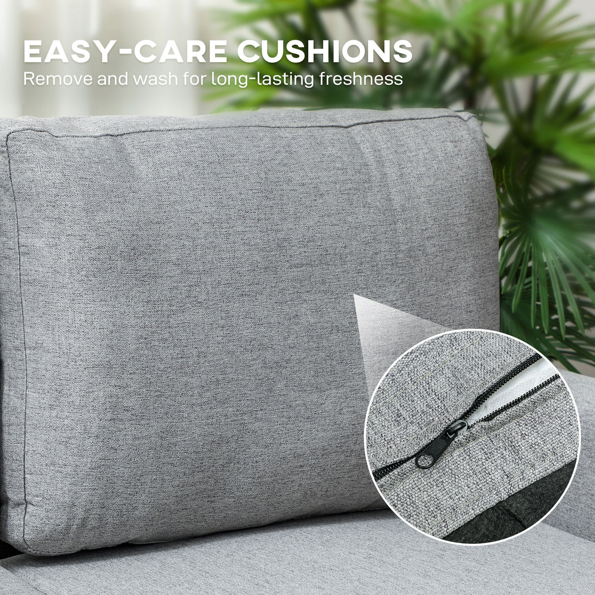 Linen Fabric 3 Seater Sofa Bed 197cm Wide With Storage - Velmora