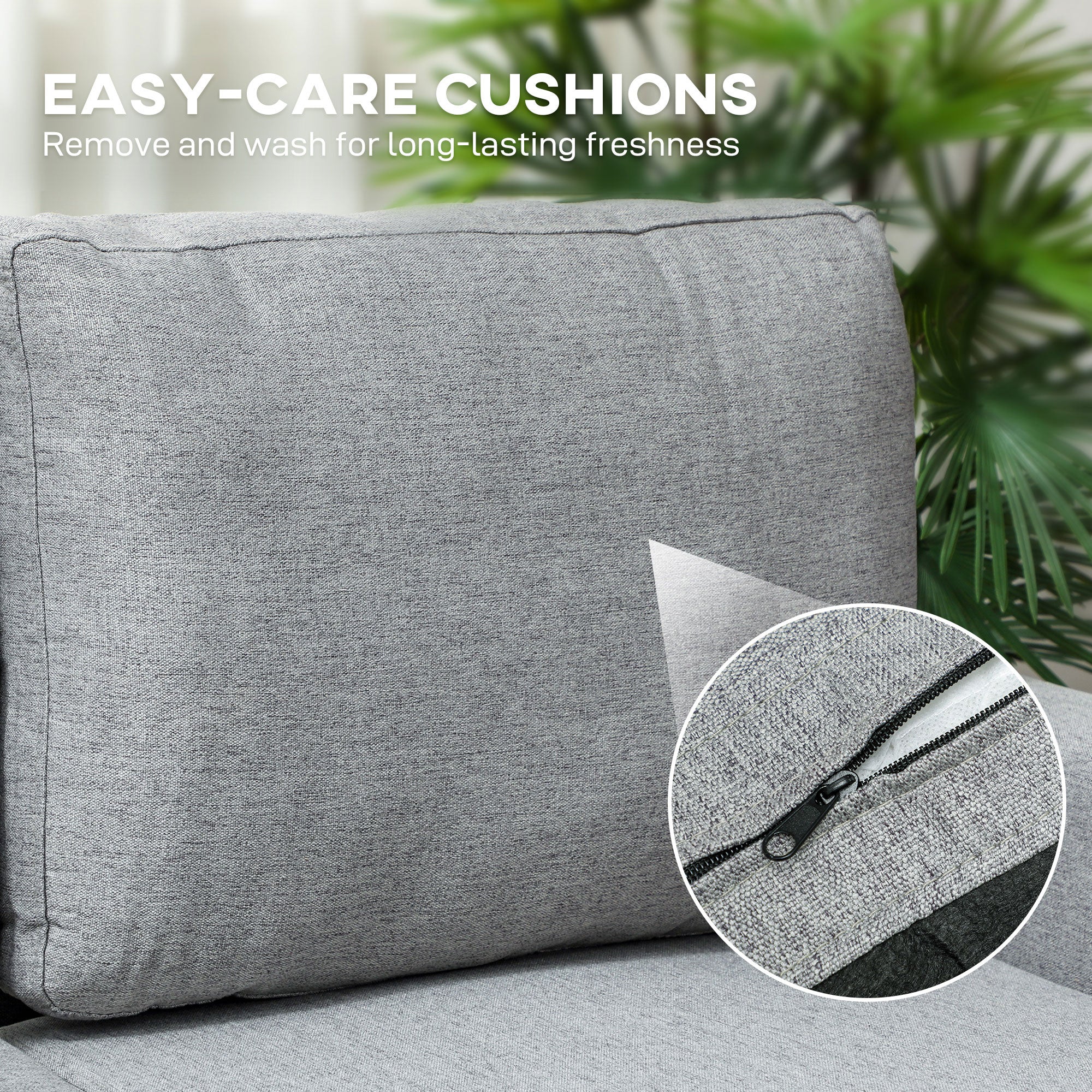 Linen Fabric 3 Seater Sofa Bed 197cm Wide With Storage - Velmora