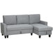 Linen Fabric 3 Seater Sofa Bed 197cm Wide With Storage - Velmora