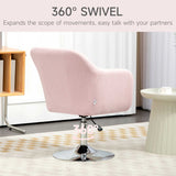 Linen Fabric Accent Chair 60cm Wide With Adjustable Height - Velmora