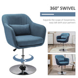 Linen Fabric Accent Chair 60cm Wide With Adjustable Height - Velmora
