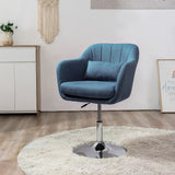 Linen Fabric Accent Chair 60cm Wide With Adjustable Height - Velmora