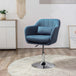 Linen Fabric Accent Chair 60cm Wide With Adjustable Height - Velmora