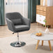Linen Fabric Accent Chair 60cm Wide With Adjustable Height - Velmora