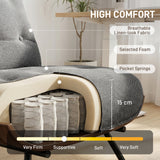 Linen Fabric Accent Chair 62.5cm Wide With Steel Legs - Velmora