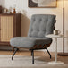 Linen Fabric Accent Chair 62.5cm Wide With Steel Legs - Velmora