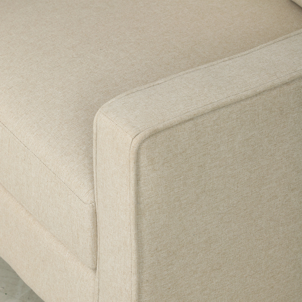 Linen Fabric Accent Chair 68cm Wide With Cushion - Velmora