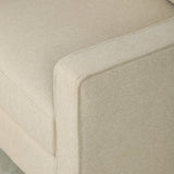 Linen Fabric Accent Chair 68cm Wide With Cushion - Velmora