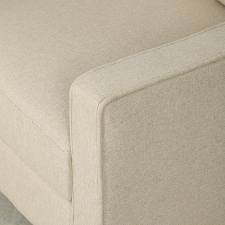 Linen Fabric Accent Chair 68cm Wide With Cushion - Velmora