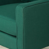 Linen Fabric Accent Chair 68cm Wide With Cushion - Velmora
