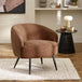 Linen Fabric Accent Chair With Black Metal Legs - Dahlia