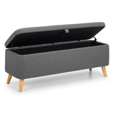 Linen Fabric Blanket Box With Storage - Astrid