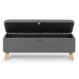 Linen Fabric Blanket Box With Storage - Astrid